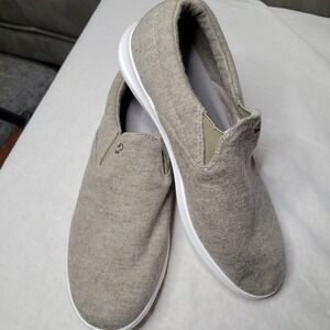 Merinos Womens 9 Australian Merino Wool Slip On Sneakers Taupe Gray Heather